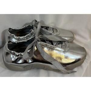 JWPEI FLAVIA Ballerina Sneakers Silver Size 6 US, 36 EUR